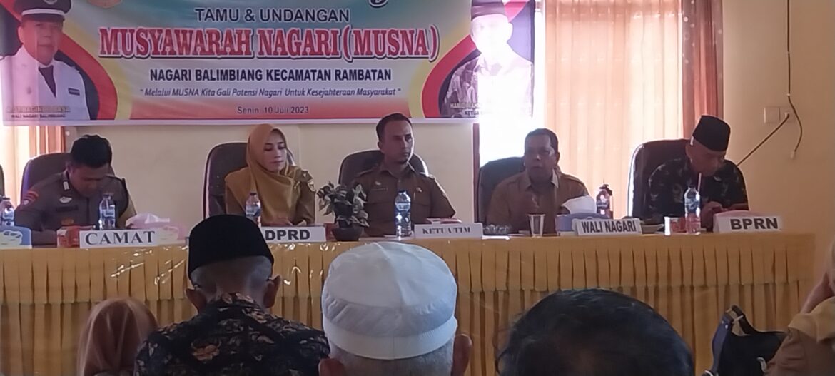 Wali Nagari Balimbing Minta Pemda Tanah Datar Memperjuangkan Pembangunan Irigasi Banda Gadang