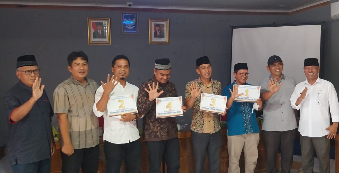 Pencabutan Lot Calon Wali Nagari Lima Kaum Sukses, Ini Nomor Calonnya