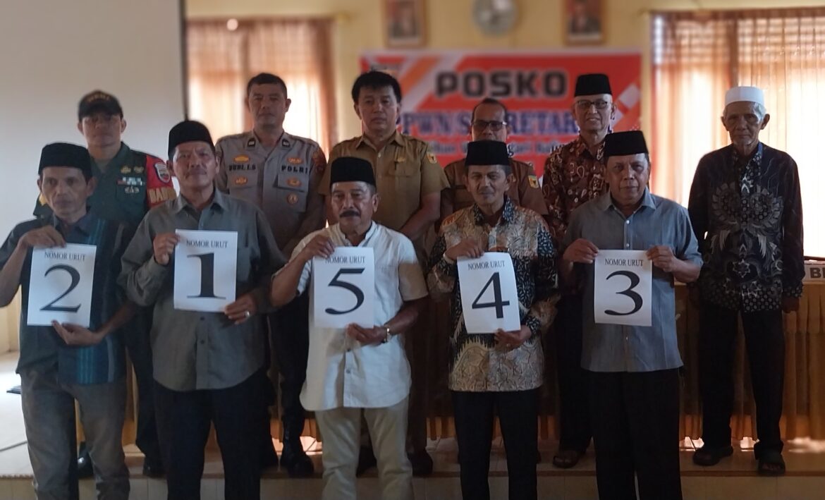 Panitia Pemilihan Wali Nagari Tetapkan Urutan Nomor Calon Wali Nagari Balimbiang