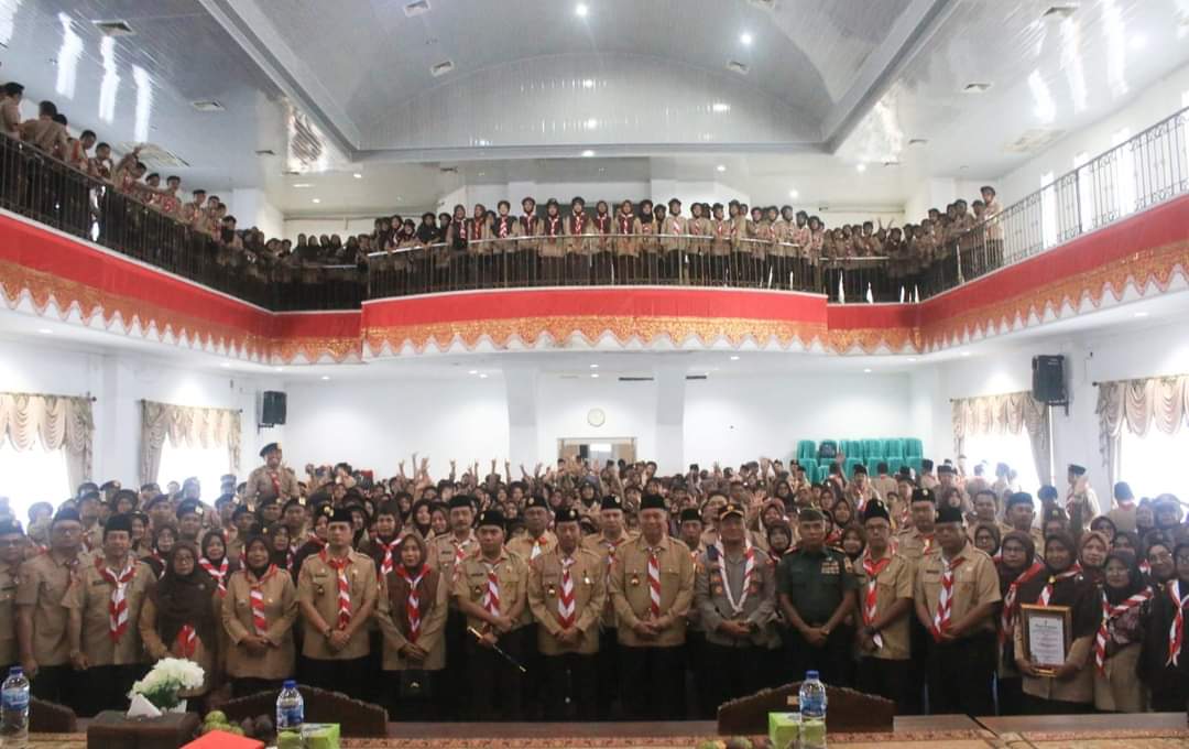 Kwartir Cabang 0317 Pasaman Barat Lakukan  Apel Besar Pramuka Di Kantor Bupati