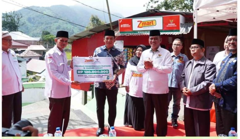 15 Warung Z-Mart Kota Padang Panjang  Terima Bantuan dari Baznas, Ini Pesan Pj Wali Kota