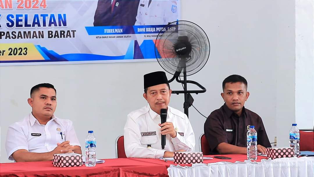 Wakil Bupati : Seluruh Wali Nagari Pasaman Barat Harus Memiliki Komitmen Membangun Nagari