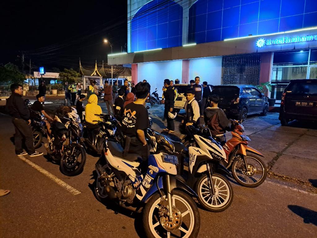 16 Unit Kendaraan Roda Dua di Padang Panjang Terjaring Menggunakan Knalpot ‘Brong’