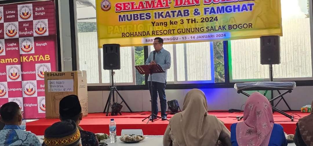 Bupati Tanah Datar Hadiri Mubes  Ikatan Keluarga Tanjung Barulak  se Pulau Jawa, Ini Harapannya 