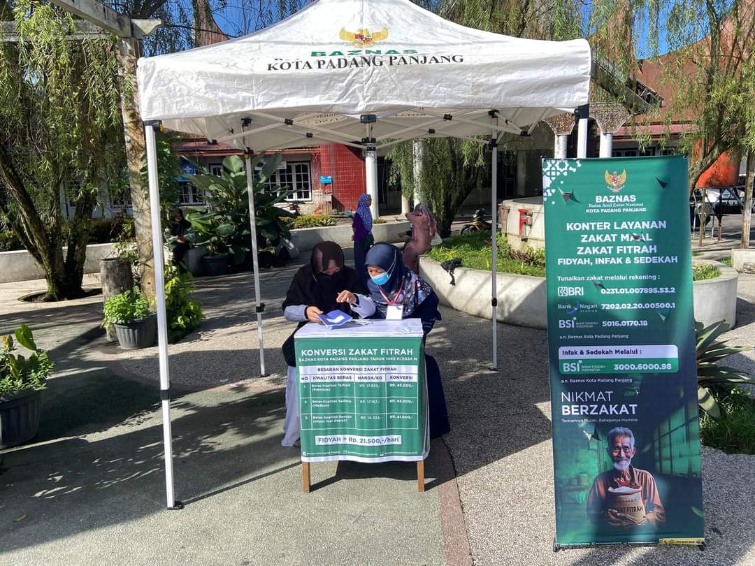 Baznas Kota Padang Panjang  Siapkan Konter Pengumpulan Zakat Fitrah, Ini Lokasinya