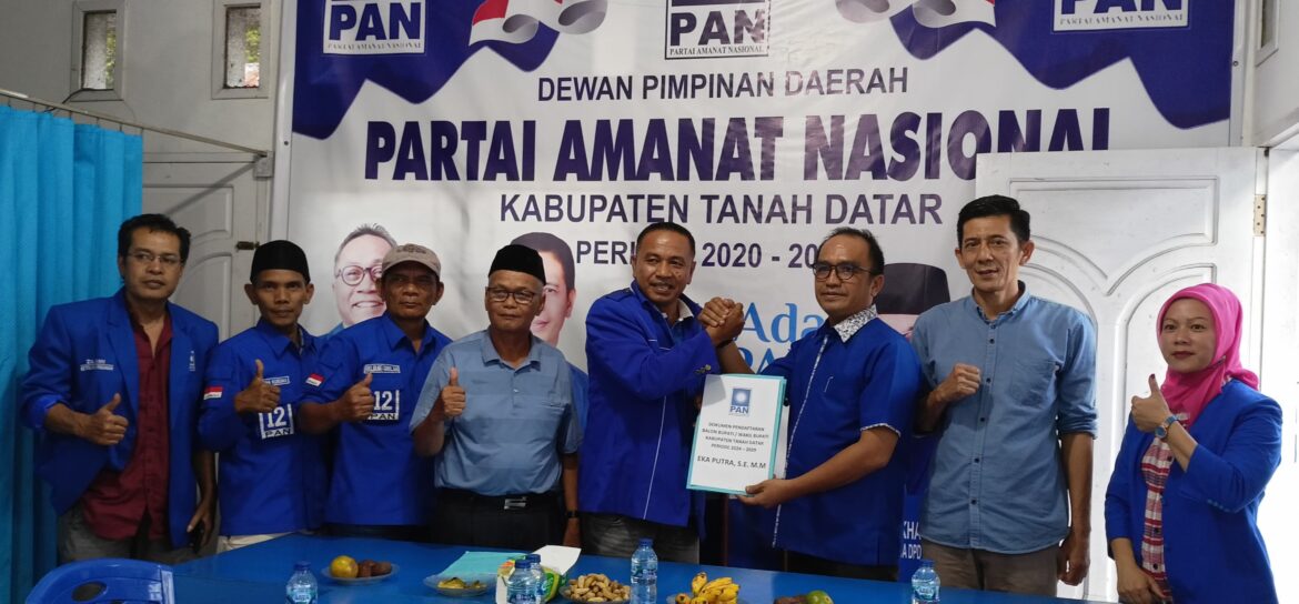 Eka Putra SE MM Dan Richi Aprian SH MH Mendaftar ke DPD PAN Tanah Datar