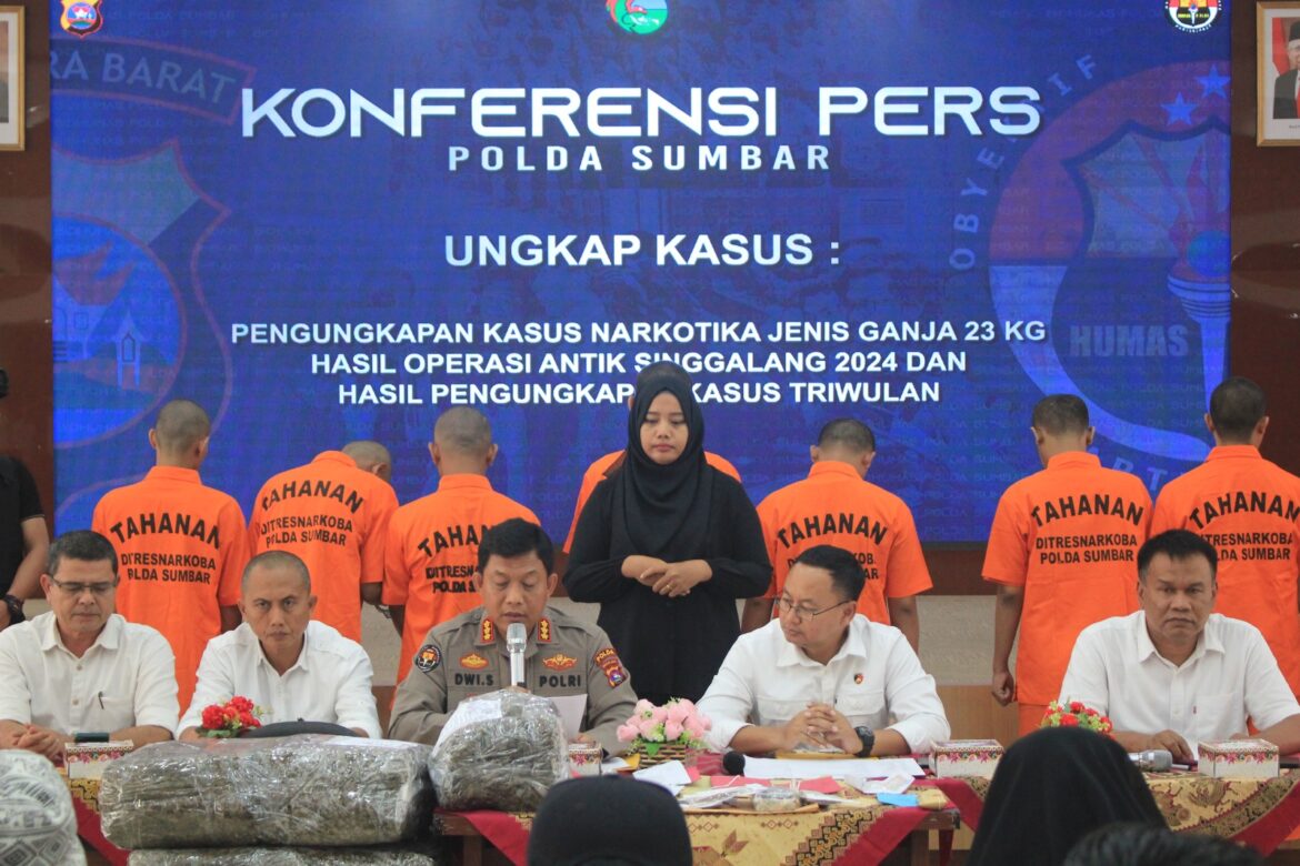 379 Kasus Narkoba dalam Triwulan I Berhasil Diungkapkan Polda Sumbar