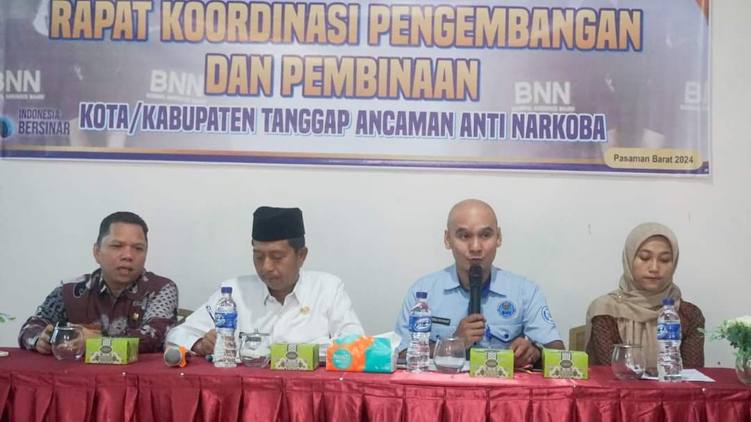 Wabup Pasbar  Buka Rakor Pengembangan dan Pembinaan Kota/Kabupaten Tanggap Ancaman Anti Narkoba