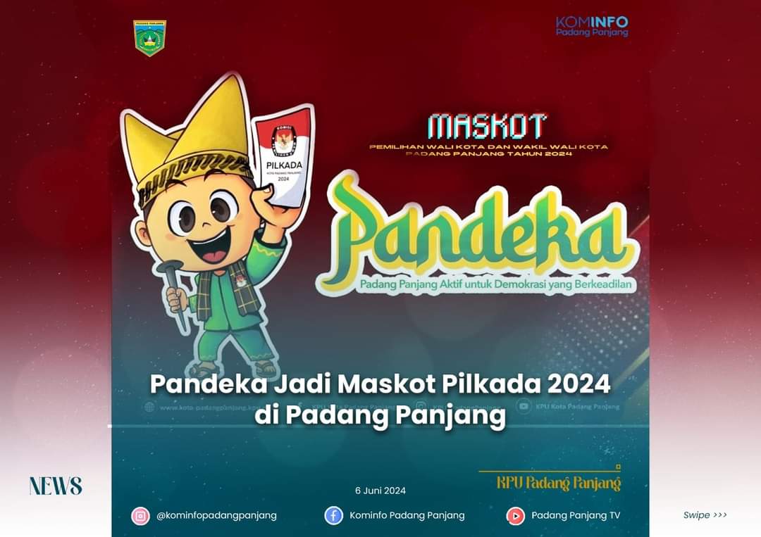 KPU Padang Panjang Tetapkan “Pandeka” Jadi Maskot Pilkada 2024