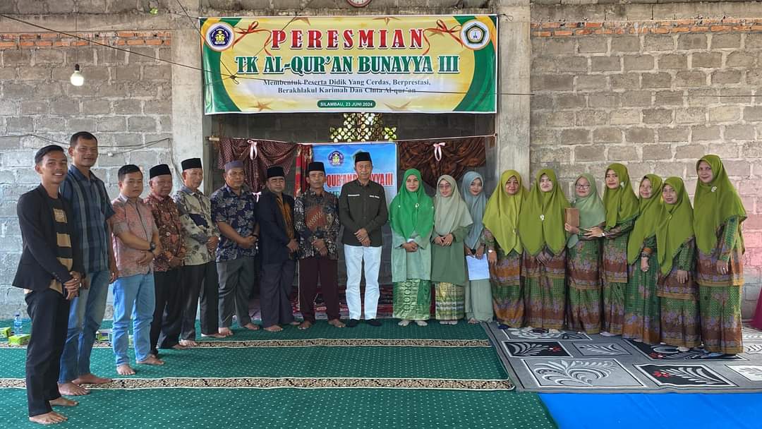 Wakil Bupati Pasbar  Resmikan Taman Kanak-kanak (TK) Al-Qur’an Bunayya III Silambau, Nagari Langgam Sepakat Kinali