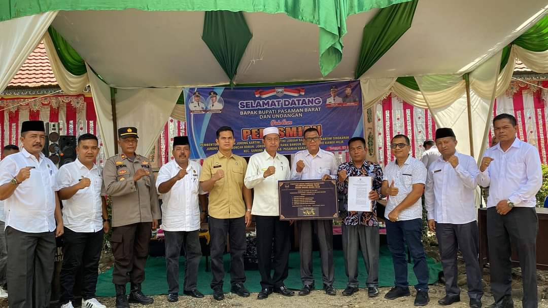 Wabup Pasbar Resmikan Pembentukan Lima Jorong di Muaro Kiawai Hilir Kecamatan Gunung Tuleh