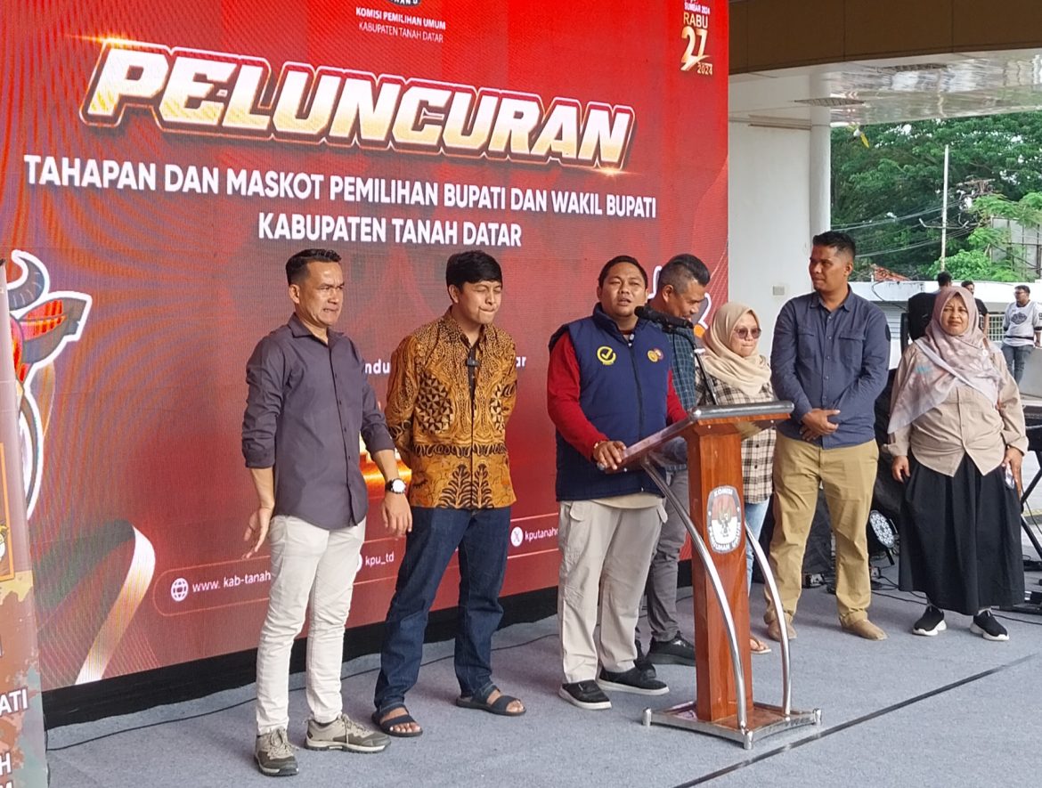 KPU Luncurkan Maskot  Pacu Jawi Untuk  Pilkada Kabupaten Tanah  Datar