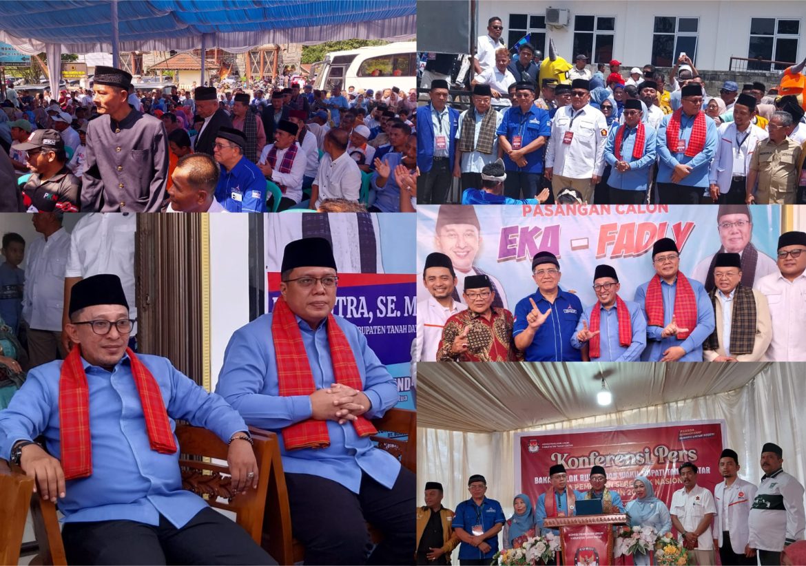 SETELAH DEKLARASI, EKA PUTRA-AHMAD FADLY MENDAFTAR KE KPU TANAH DATAR