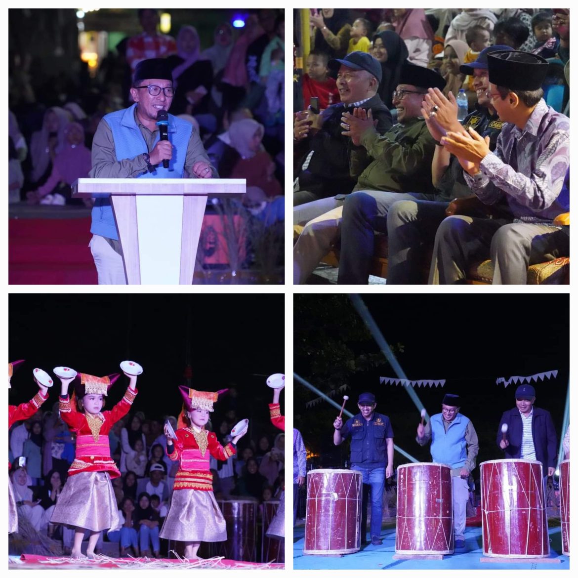 Bupati Tanah Datar  Kagum Melihat Penampilan Tari Kreasi Sanggar Baringin Sakato Kecamatan Lima Kaum