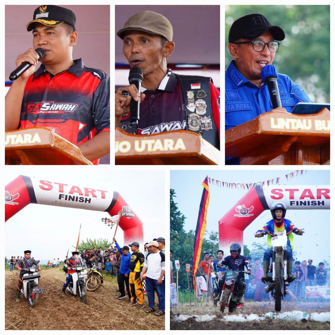Bupati Tanah Datar  Buka Event GP Sawah Kelima Di sirkuit Di Jorong Kawai Nagari Batu Bulek  Lintau Buo Utara