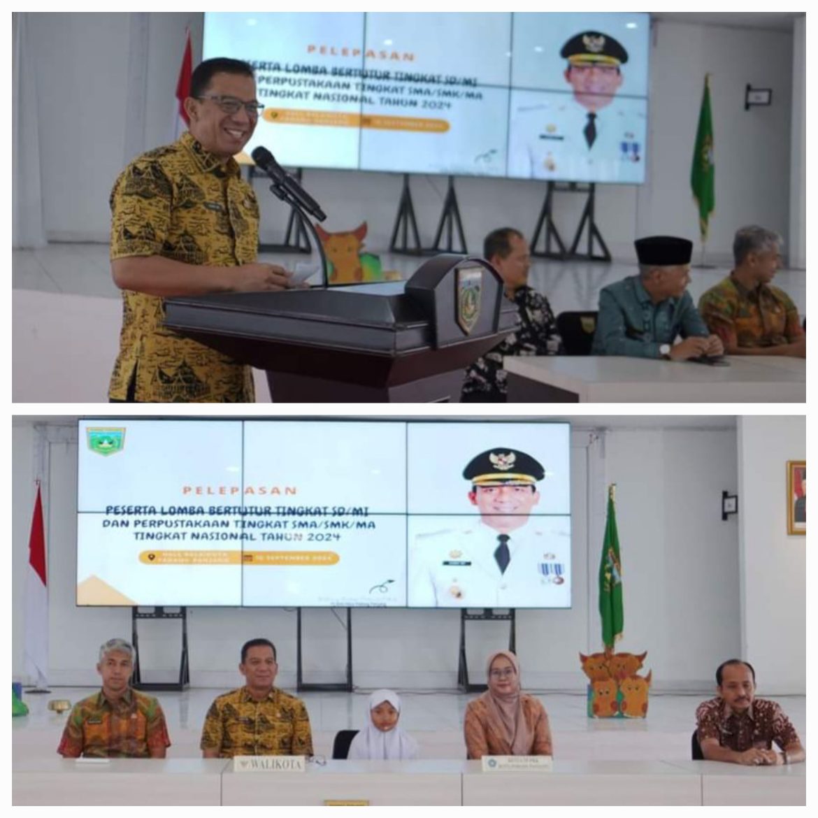 Aisya Murad Siswi Kelas IV SDN 09 Padang Panjang Timur Dilepas PJ Wali Kota Ikuti Lomba Tingkat Nasional