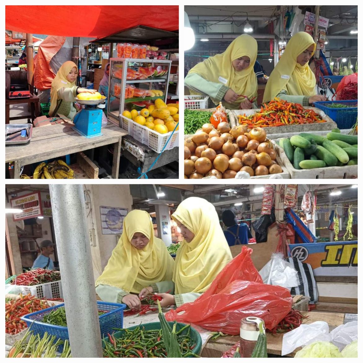 99 Santriwati MTsS DMP Diniyyah Puteri Magang di Pasar Pusat Padang Panjang