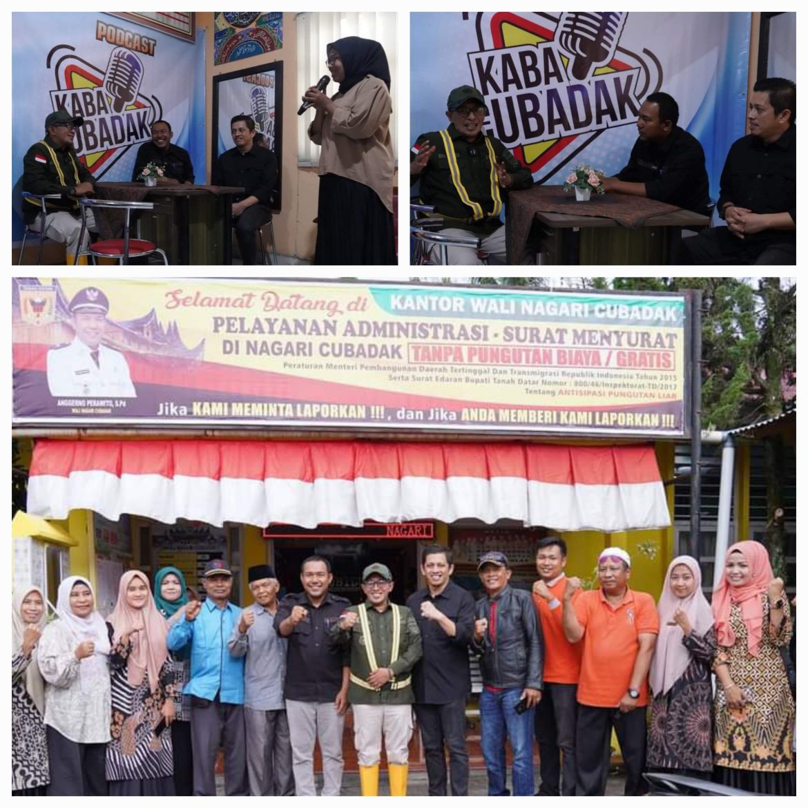 Launcing Podcast Kaba Cubadak, Bupati Tanah Datar  Puji Inovasi Wali Nagari Cubadak Kecamatan Lima Kaum