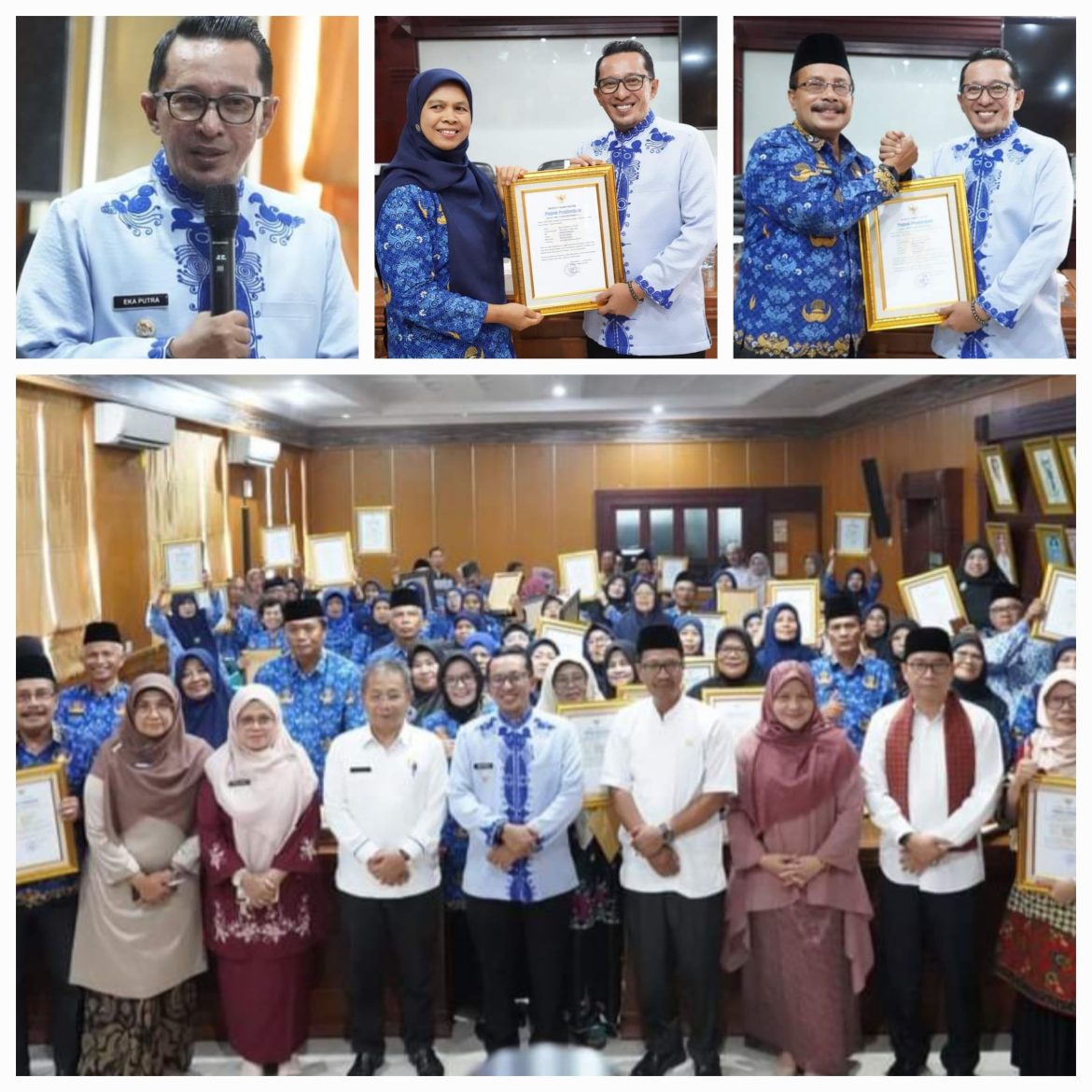 Bupati Tanah Datar Berikan Penghargaan Kepada ASN Yang Memasuki Pensiun