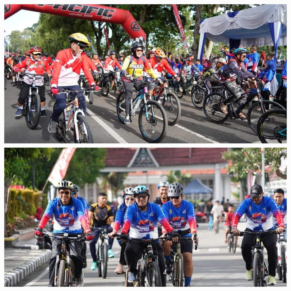 1800 Peserta Sumbar, Riau dan Jambi Ramaikan Gowes Tanah Datar