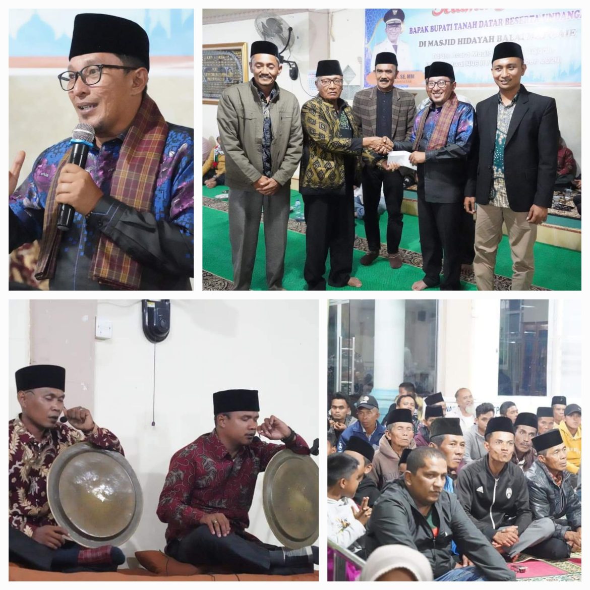 Bupati Eka Putra Hadiri Peringatan Maulid Nabi SAW Di Mesjid Hidayah Balai Mato Aie Batipuh Ateh