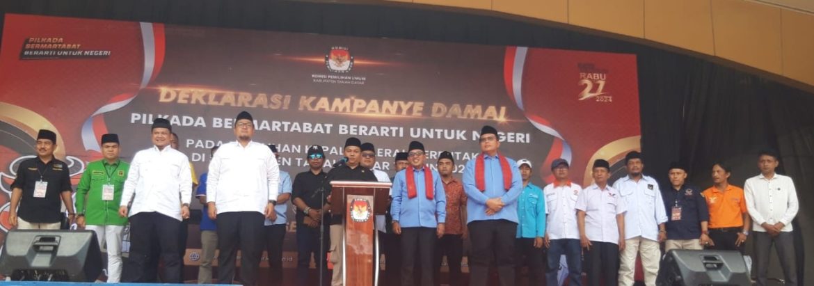 KPU Adakan Deklarasi Kampanye  Damai Untuk Pilkada Tanah Datar, Ini Pesan Ketua KPU