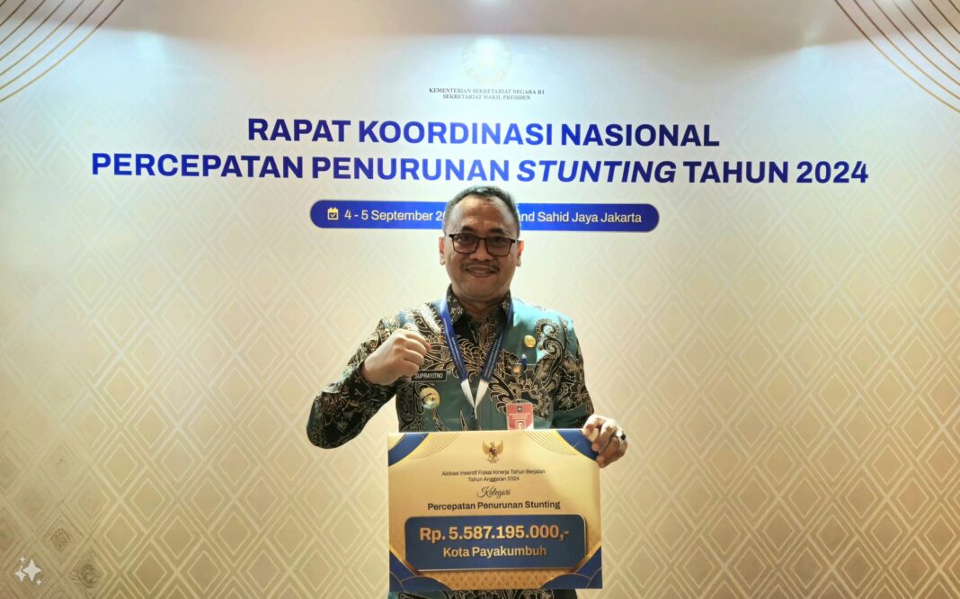 Kota Payakumbuh Terima  Penghargaan Dana Insentif Fiskal Percepatan Penurunan Stunting Senilai Rp. 5.587.195.000