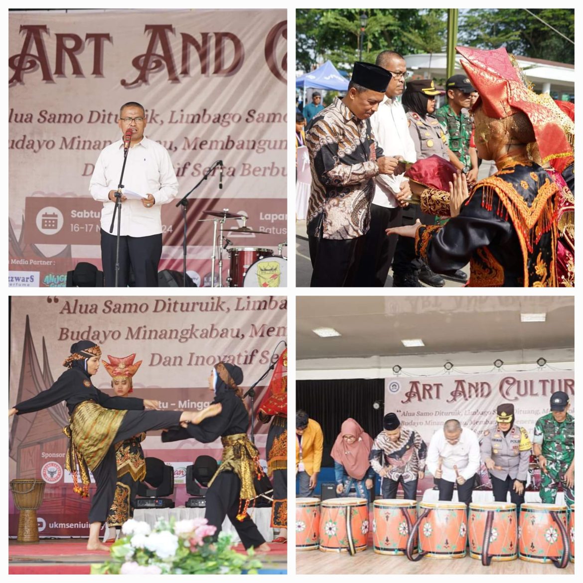 Pjs Bupati Tanah Datar Berikan Aspresiasi Kegiatan  Art and Culture 6 UKM Seni UIN Mahmud Yunus Batusangkar