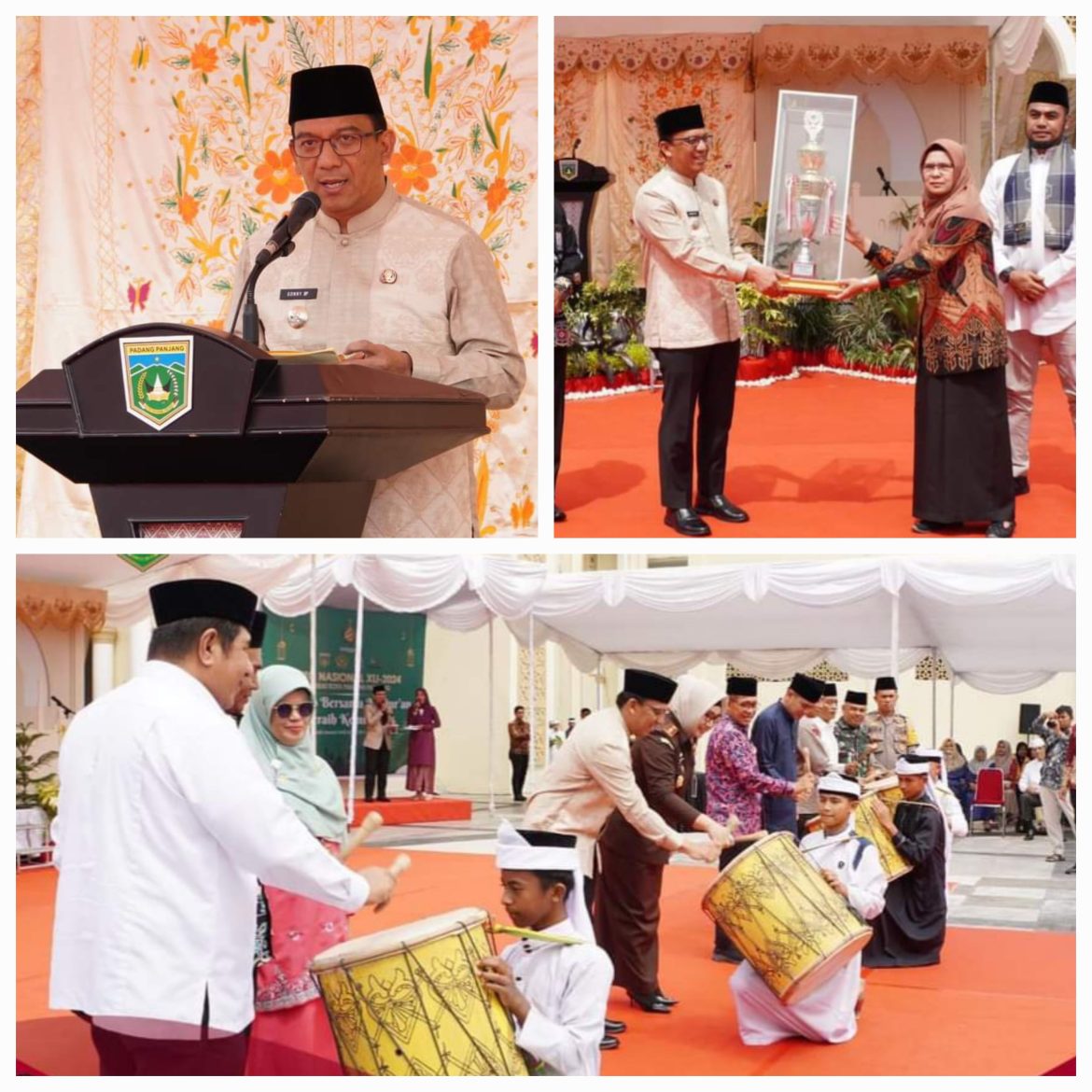 Pembukaan MTQ XLI-2024 Tingkat Kota Padang Panjang Berlangsung Meriah Dan Ini Harapan Pj Wali Kota