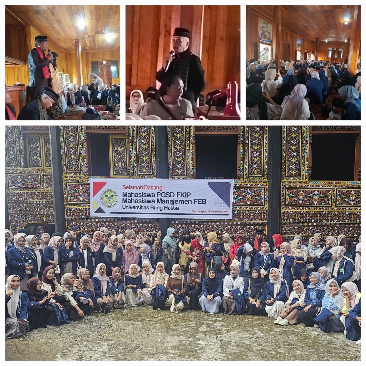 285 Mahasiswa Universitas Bung Hatta Padang Belajar Pemahaman Adat Dan Budaya Di Kantor LKAAM Tanah Datar
