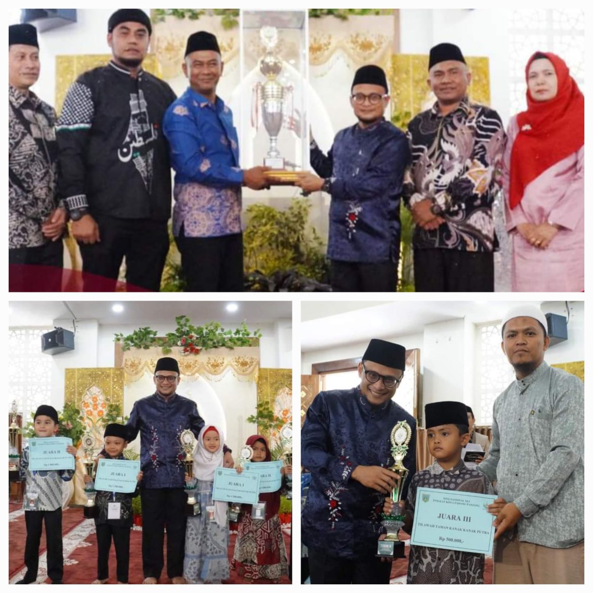 Kelurahan Silaing Bawah Juara Umum MTQ Tingkat Kota Padang Panjang