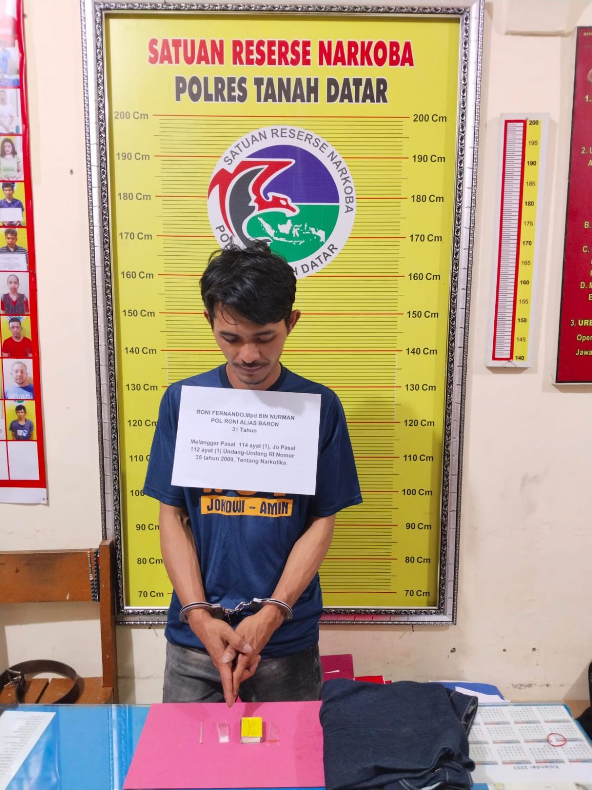 Warga Jorong Padang Data Nagari Pagaruyung RN Alias Baron Dibekuk Tim Polres Tanah Datar, Ini Kasusnya
