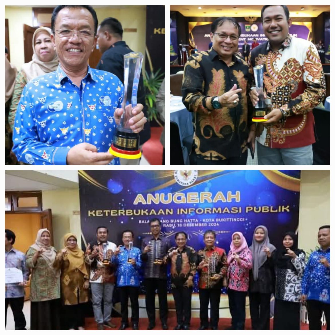 Tanah Datar Peroleh Empat Penghargaaan Dari Komisi Informasi Sumbar, Ini Penghargaannya