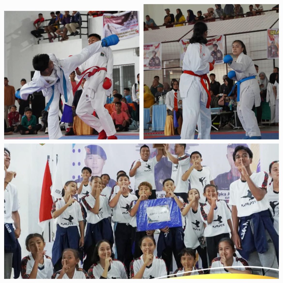 Tim 50 Fighter Lima Puluh Kota Raih Juara Umum Kejuaraan Karate Piala Danyon B Pelopor Brimob Padang Panjang