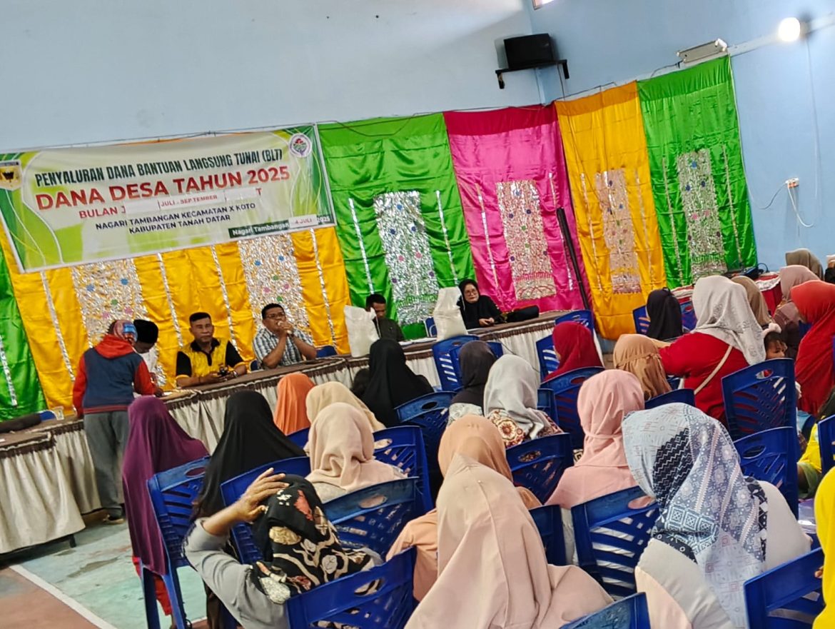 166 KK Terima Bantuan Beras Di Empat Jorong Nagari Tambangan Kecamatan X Koto