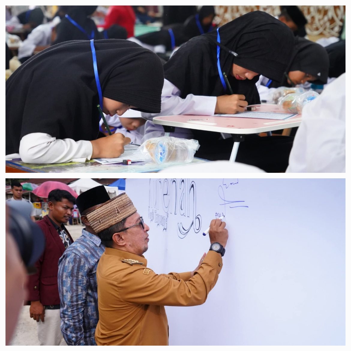 Di Launching Bupati Tanah Datar, 300 Pelajar Dan Guru Nagari Bungo Tanjung Tulis Mushaf Alquran