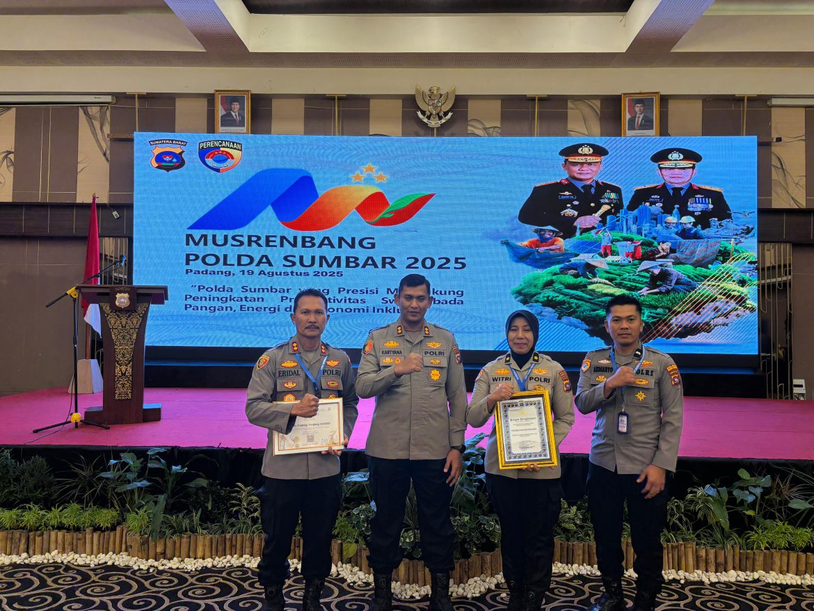 Kapolres Padang Panjang  Terima Penghargaan Dari Direktorat Jenderal Perbendaharaan (DJPb) Provinsi Sumbar
