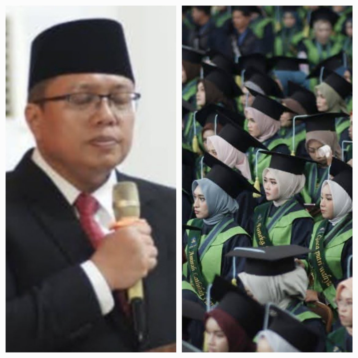 Dihadiri Wakili Bupati Tanah Datar, UIN Batusangkar Wisuda 1264 Lulusannya