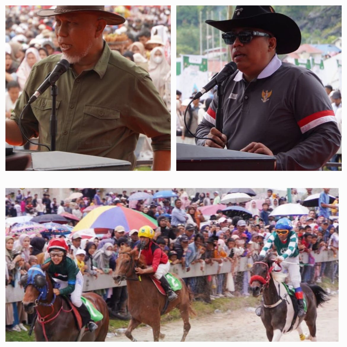 Dibuka Gubernur Sumbar, Puluhan Ribu Masyarakat Saksikan  Pacu Kuda Bancah Laweh Padang Panjang