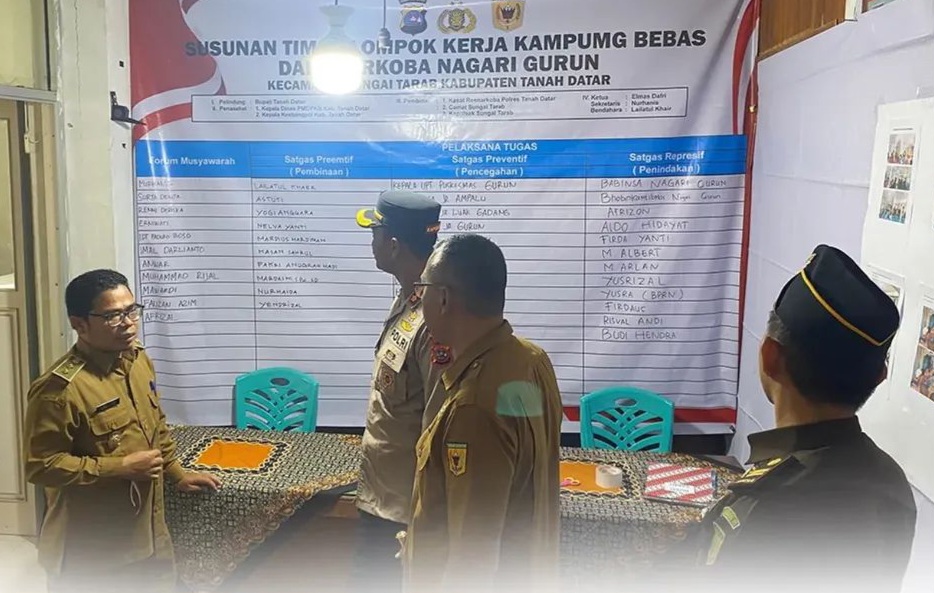 Nagari Gurun Kecamatan Sungai Tarab Resmi Dideklarasikan sebagai Nagari Bebas Narkoba