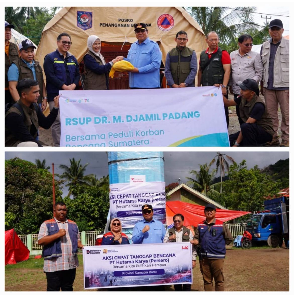 Wakil Bupati Tanah Datar Terima  Bantuan dari RSUD M Jamil Padang dan PT Hutama Karya