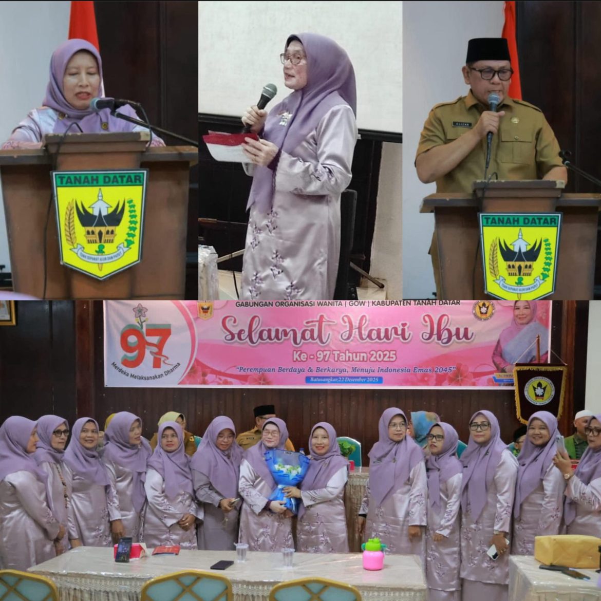 Hari Ibu ke-97: Puisi Hj Rusyda  Rusli Hiasi Peringatan GOW Tanah Datar