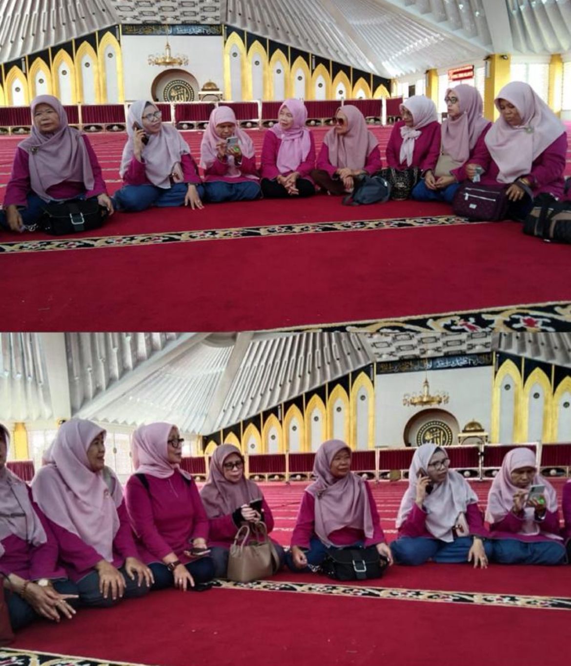 Wisata Religi, Warga Komplek Arai Pinang 1 Kubu Rajo Kagumi Masjid Agung Dharmasraya