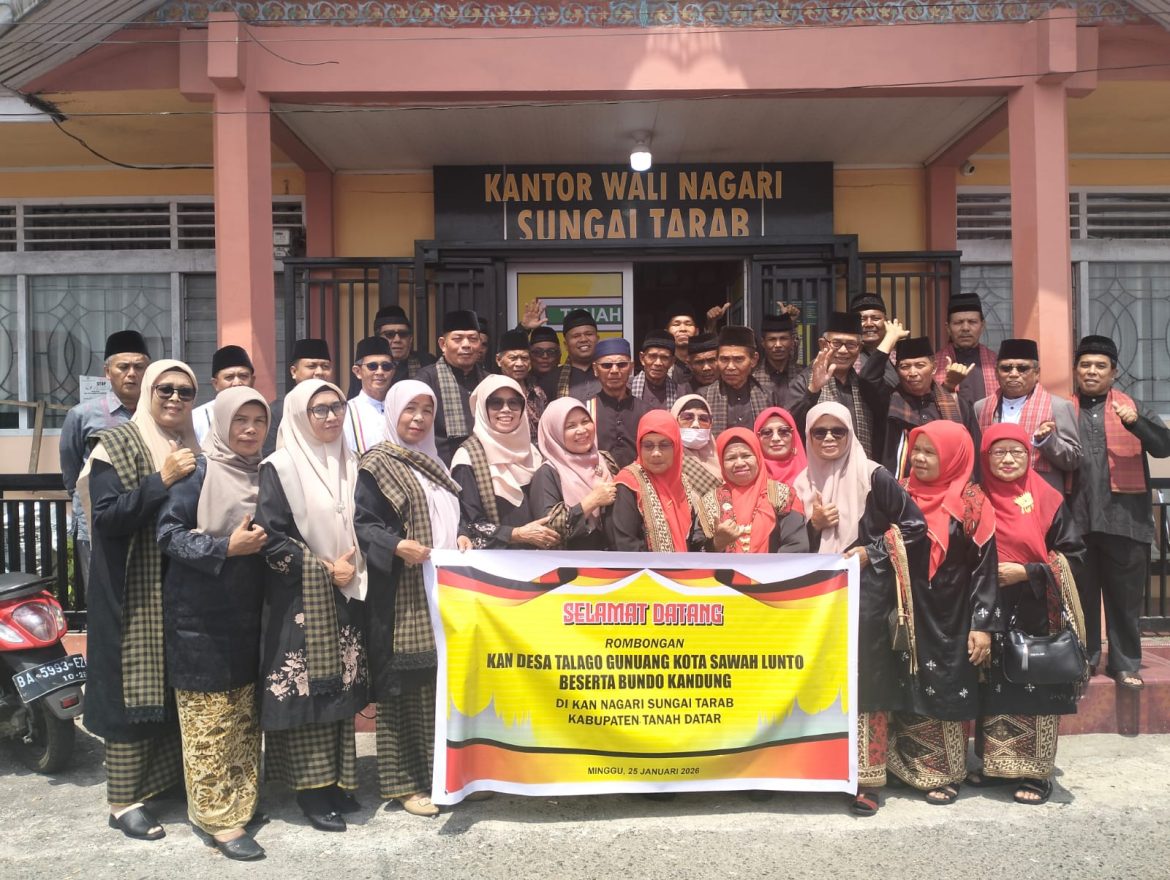 Silaturahmi Antar Nagari: KAN Talago Gunuang  dan Bundo Kanduang Sawahlunto Ke  Sungai Tarab Perkuat Peran Lembaga Adat