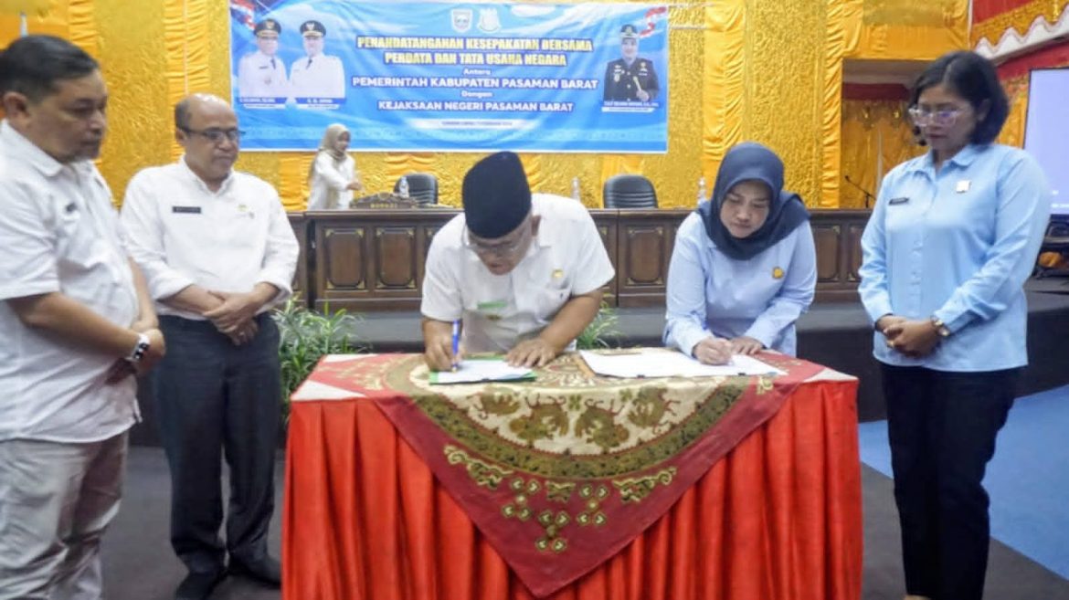 Pemkab Pasaman Barat Tanda Tangani Kerjasama Dengan Kejaksaan Negeri, Ini Kerjasamanya