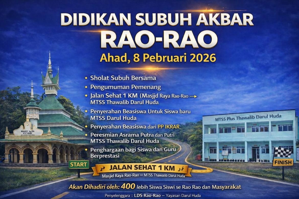 Sinergi Warga dan Perantau, Didikan Subuh Akbar Rao-Rao Kecamatan Sungai Tarab  Berlangsung Sukses