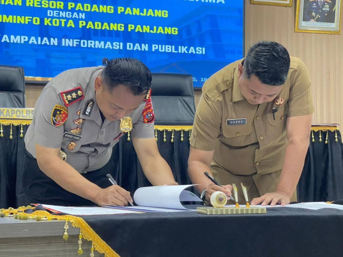 Polres Padang Panjang  Jalin Kerja Sama Dengan Dinas Kominfo