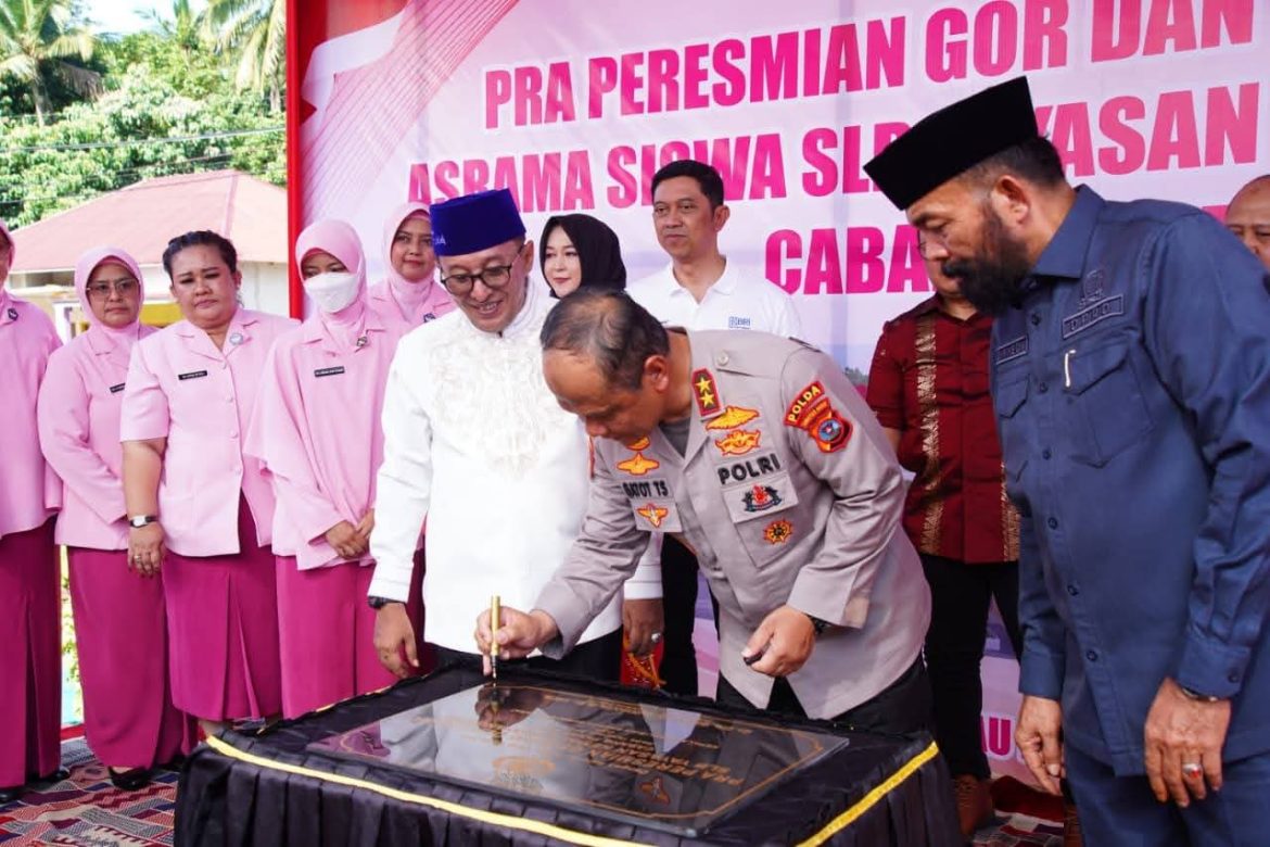 Kapolda Sumbar Resmikan GOR Dan Groundbreaking Asrama SLB Kemala Bhayangkari di Lintau