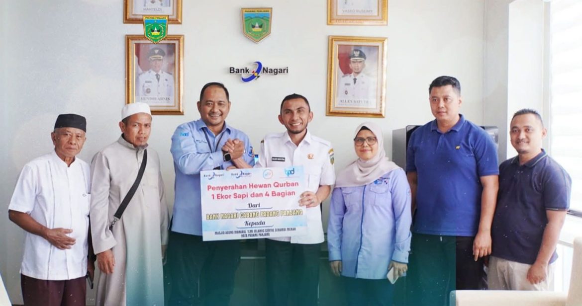 Bank Nagari  Salurkan Dana Kurban Rp33 Juta kepada BPIC Padang Panjang