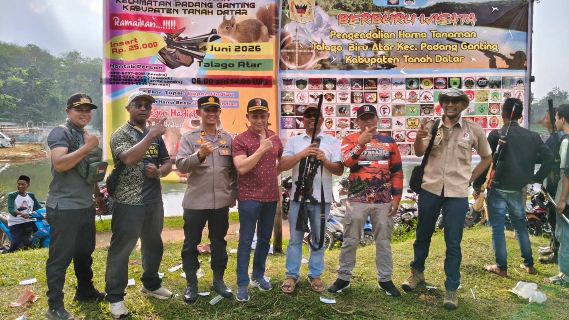 700  Anggota Perbakin Se  Tanah Datar Ikut Berburu Wisata Hama Tupai di Talago Atar Kecamatan Padang Gantiang